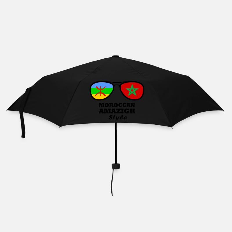 Marokko Amazigh Flagge - Brille - Regenschirm (klein) - Schwarz