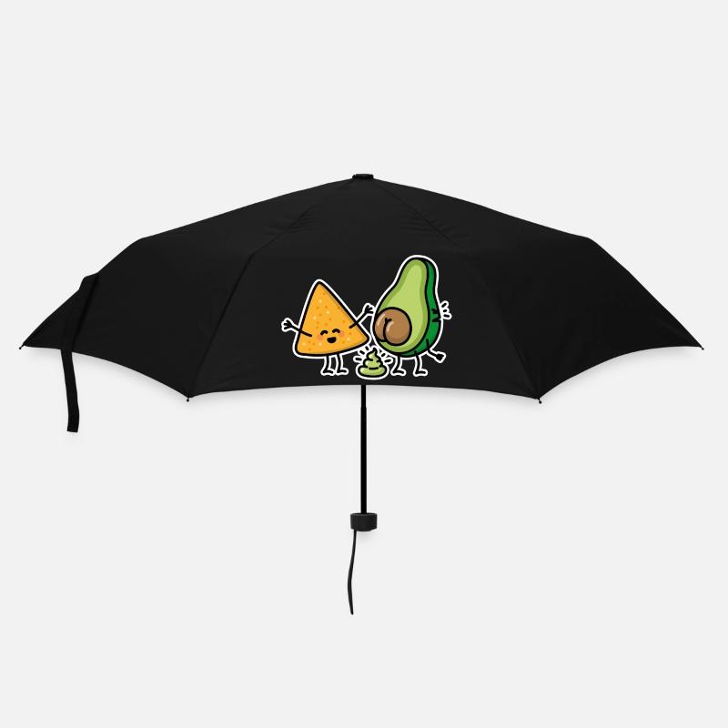 Avocado turd Tortilla chips guacamole shit vegan - Umbrella (small) - black