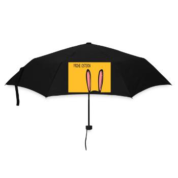 Frohe Ostern - Regenschirm (klein) - Schwarz - Vorne