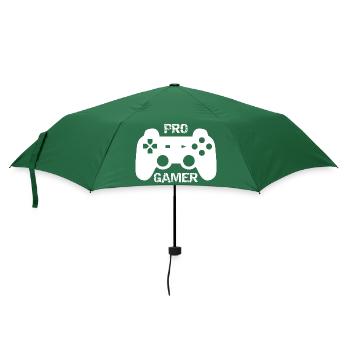 Pro Gamer / Cool Gaming Gamer Design - Regenschirm (klein) - Flaschengrün - Vorne