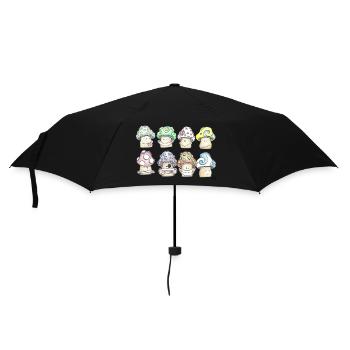Champignons Pastel Espiègles - Parapluie standard - noir - Devant