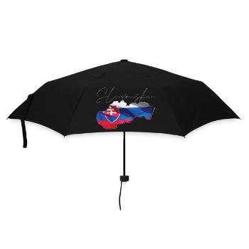 Slowakei Flagge in der Slowakei Landkarte SK - Regenschirm (klein) - Schwarz - Vorne