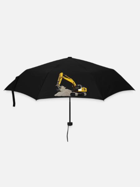 Bagger - Regenschirm (klein) - Schwarz