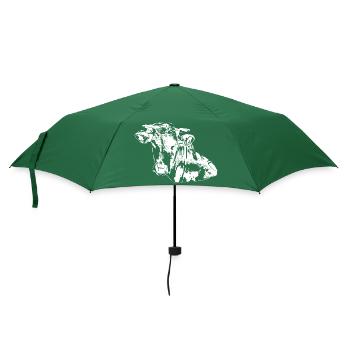 Cow Cows Silhouettes Cow Head White - Umbrella (small) - bottlegreen - Front