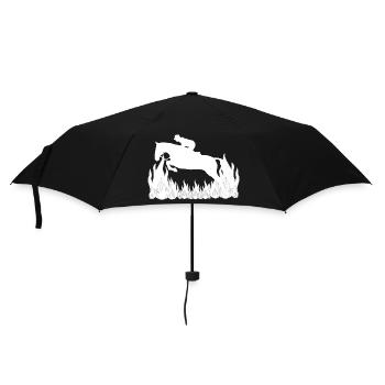 Cheval - Parapluie standard - noir - Devant