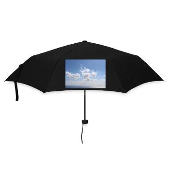 Awesome Blue Sky Clouds Pattern - Summer Vacation - Umbrella (small) - black - Front