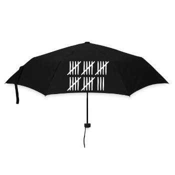 28 birthday tally sheet 28 years old - Umbrella (small) - black - Front