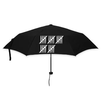 25th birthday tally sheet 25 years old - Umbrella (small) - black - Front