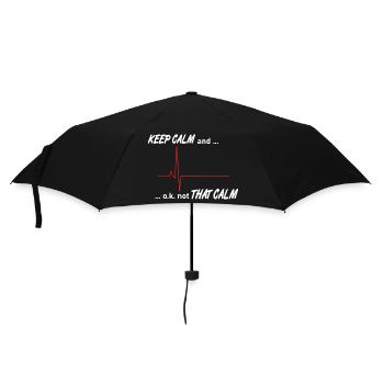 Keep Calm, Herzschlag, Rettungsdienst, Medizin, - Regenschirm (klein) - Schwarz - Vorne