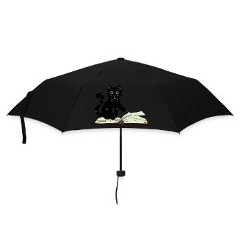 Cat Wizard Conjure Book Children Fantasy Occult - Umbrella (small) - black - Front