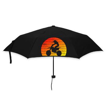 Motorcross Motorcyclist Motorcycle Retro Moped - Umbrella (small) - black - Front