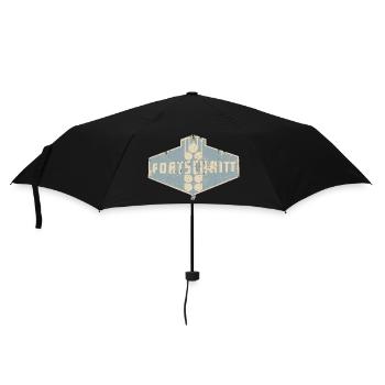 FORTSCHRITT - Retro - Ostalgie - DDR - Regenschirm (klein) - Schwarz - Vorne