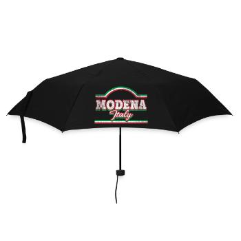 Modena Italien Stadt Skyline Schrift Vintage Retro - Regenschirm (klein) - Schwarz - Vorne
