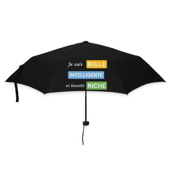 Je suis belle, intelligente et bientôt riche - Parapluie standard - noir - Devant