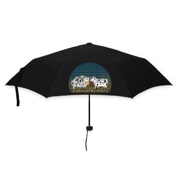 Cow and bull - Umbrella (small) - black - Front