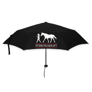 Führungskraft Pferd Reiterin Pferdesport - Regenschirm (klein) - Schwarz - Vorne