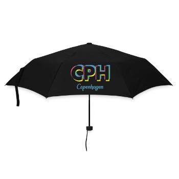 Copenhagen - CPH - Kopenhagen - Dänemark - Denmark - Regenschirm (klein) - Schwarz - Vorne