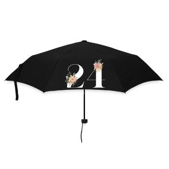 24th Anniversary Flowers (Gift of 24 years) - Umbrella (small) - black - Front