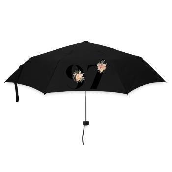 97e anniversaire fleuris (Cadeau de 97 ans) - Parapluie standard - noir - Devant