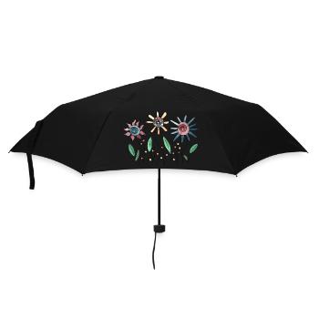 Fleur - Parapluie standard - noir - Devant