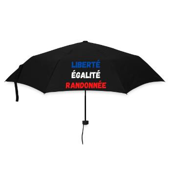 Liberté égalité randonnée - Parapluie standard - noir - Devant