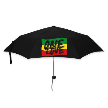 Drapeau Reggae One Love - Parapluie standard - noir - Devant