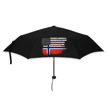 Grunge États-Unis Norvège Drapeau Mash - Parapluie standard - noir - Devant