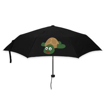 Tortue mignonne mignonne et joyeuse - Parapluie standard - noir - Devant
