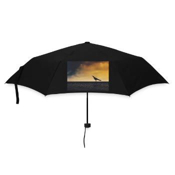 Crow exploring - Umbrella (small) - black - Front
