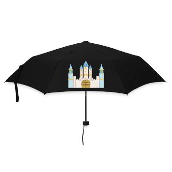 Prince castle blue, white and gold - Umbrella (small) - black - Front