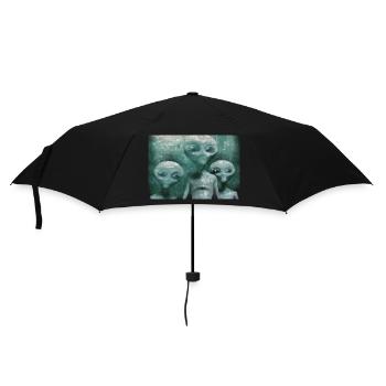 Aliens in the Mist - Umbrella (small) - black - Front