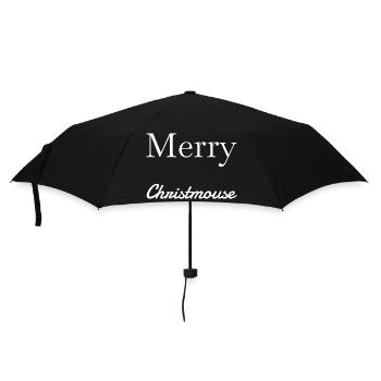 cadeau d’anniversaire tshirt animal du père noël maladroit - Parapluie standard - noir - Devant