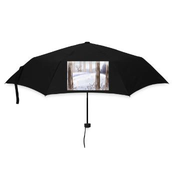 Winter in the forest - Umbrella (small) - black - Front