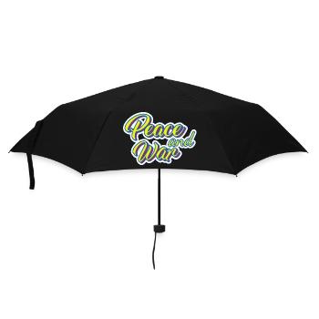 PEACE - Regenschirm (klein) - Schwarz - Vorne