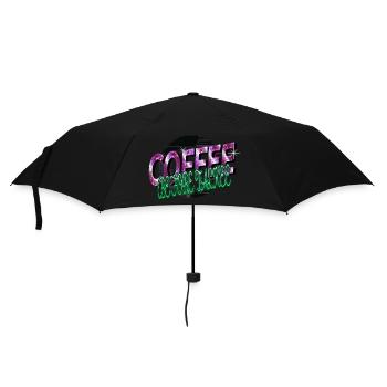 birthday present idea roastedbeans caffeine - Regenschirm (klein) - Schwarz - Vorne
