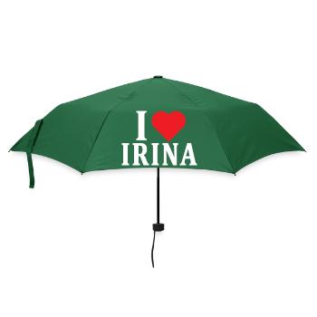 t-shirt I love Irina t-shirt gift idea - Umbrella (small) - bottlegreen - Front
