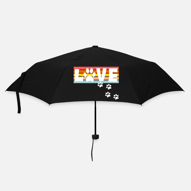 Hunde Liebe - Regenschirm (klein) - Schwarz