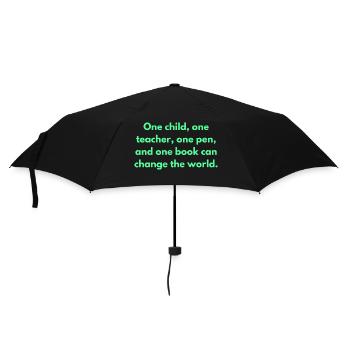One Child One Teacher One Pen And One Book Can - Umbrella (small) - black - Front