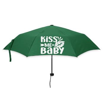 Kiss Me Baby - Umbrella (small) - bottlegreen - Front