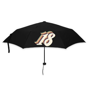 18th anniversary vintage - Umbrella (small) - black - Front