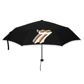 Vintage 77th anniversary - Umbrella (small) - black - Front