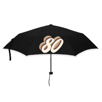80th anniversary vintage - Umbrella (small) - black - Front