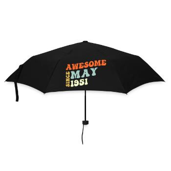 Groovy 72 Jahre alt genial seit Mai 1951 72. - Regenschirm (klein) - Schwarz - Vorne