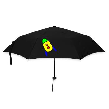 Raketenkind ok - Regenschirm (klein) - Schwarz - Vorne