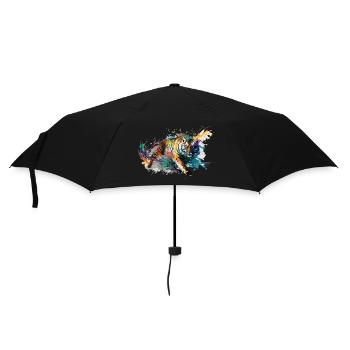 Tiger Splash Grunge Colorful Animal Predator Art - Parapluie standard - noir - Devant