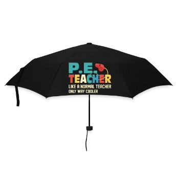 P.E. Teacher Like A Normal Teacher Physical Educat - Regenschirm (klein) - Schwarz - Vorne