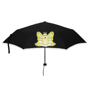Schmetterling Yoga Fitness Meditation - Regenschirm (klein) - Schwarz - Vorne