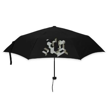 Perspective Construction Cube Teindre Yourself Labyrinthe 3D - Parapluie standard - noir - Devant