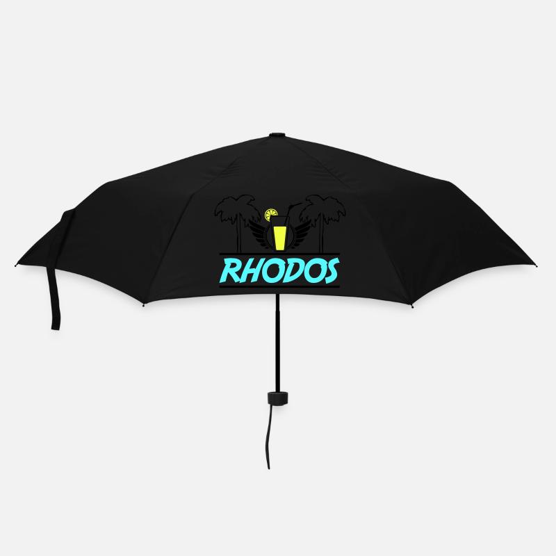 rhodos - Regenschirm (klein) - Schwarz