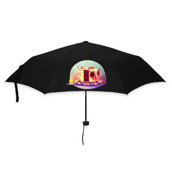 Caravan Camping Gift Camp Tents Motorhome - Umbrella (small) - black - Front